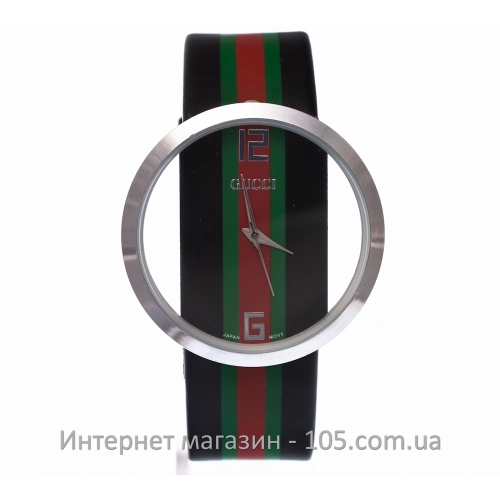 Кварцевые часы Gucci black-red