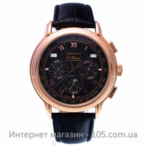 Механические часы Zenith El Primero gold-black