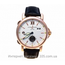 Механические часы Ulysse Nardin dual time gold white 