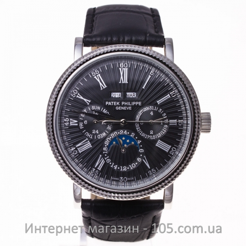 Механические часы Patek Philippe silver black