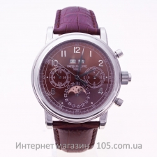 Механические часы Patek Philippe silver brown