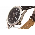 Кварцевые часы Omega silver black