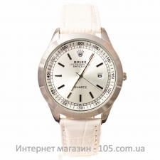 Кварцевые часы Rolex white 