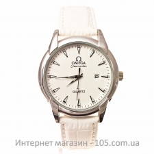 Кварцевые часы Omega silver white