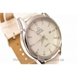 Кварцевые часы Omega silver white