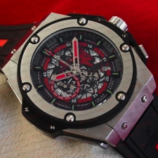 Часы Hublot Manchester United Limited Edition Chronograph silver black